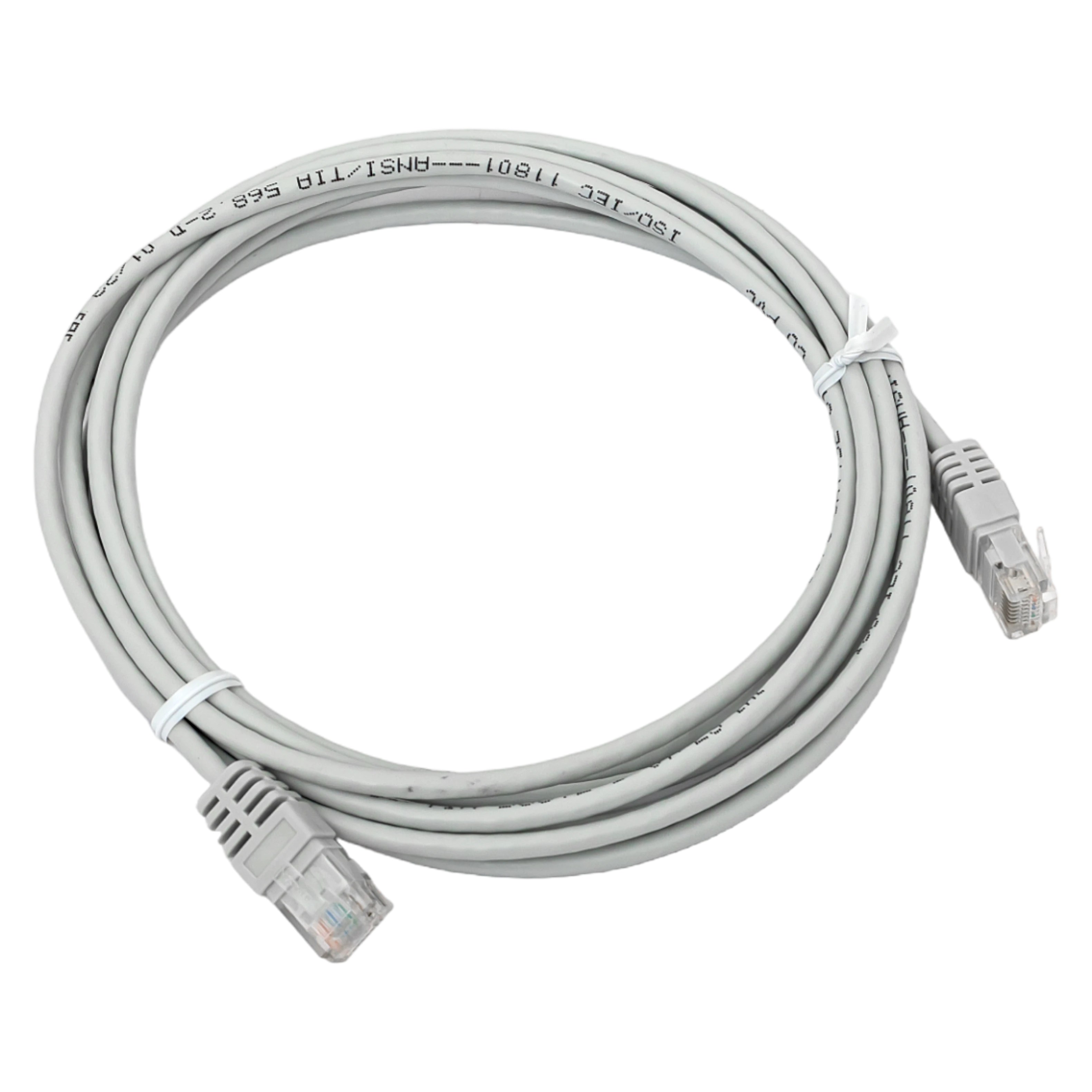 Патч-корд TERACOM Cat.5E (1Гбит/с) неэкранированный UTP оболочка PVC серый (3м) EKF TRC-5EUTP-PVC-3M-GY