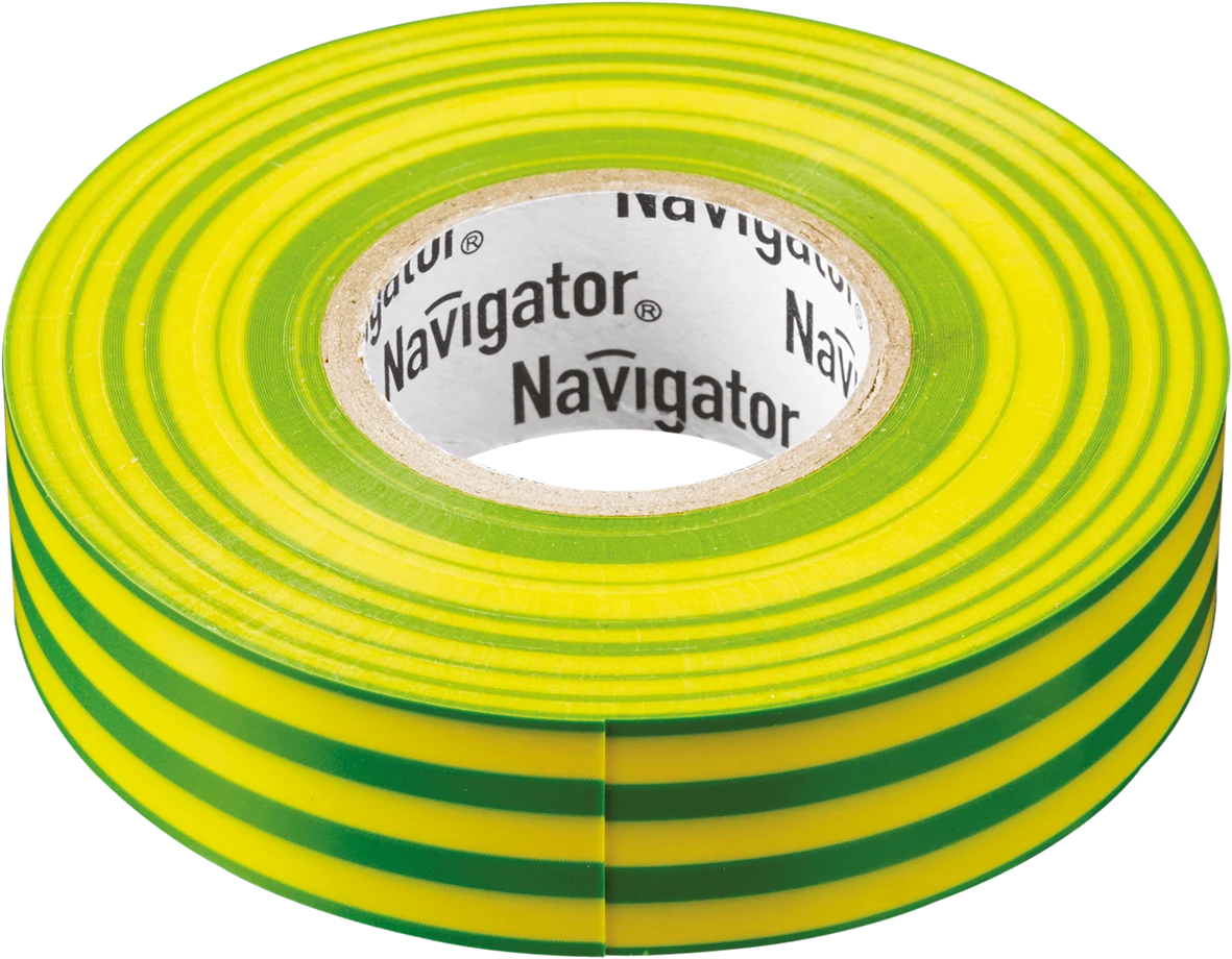 Изолента ПВХ желто-зеленая 15мм 20м Navigator Group 71108 17355