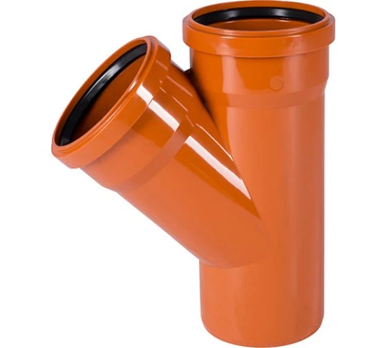 Тройник двухраструбный 45 градусов 110 для наружной канализации (220300) Ostendorf