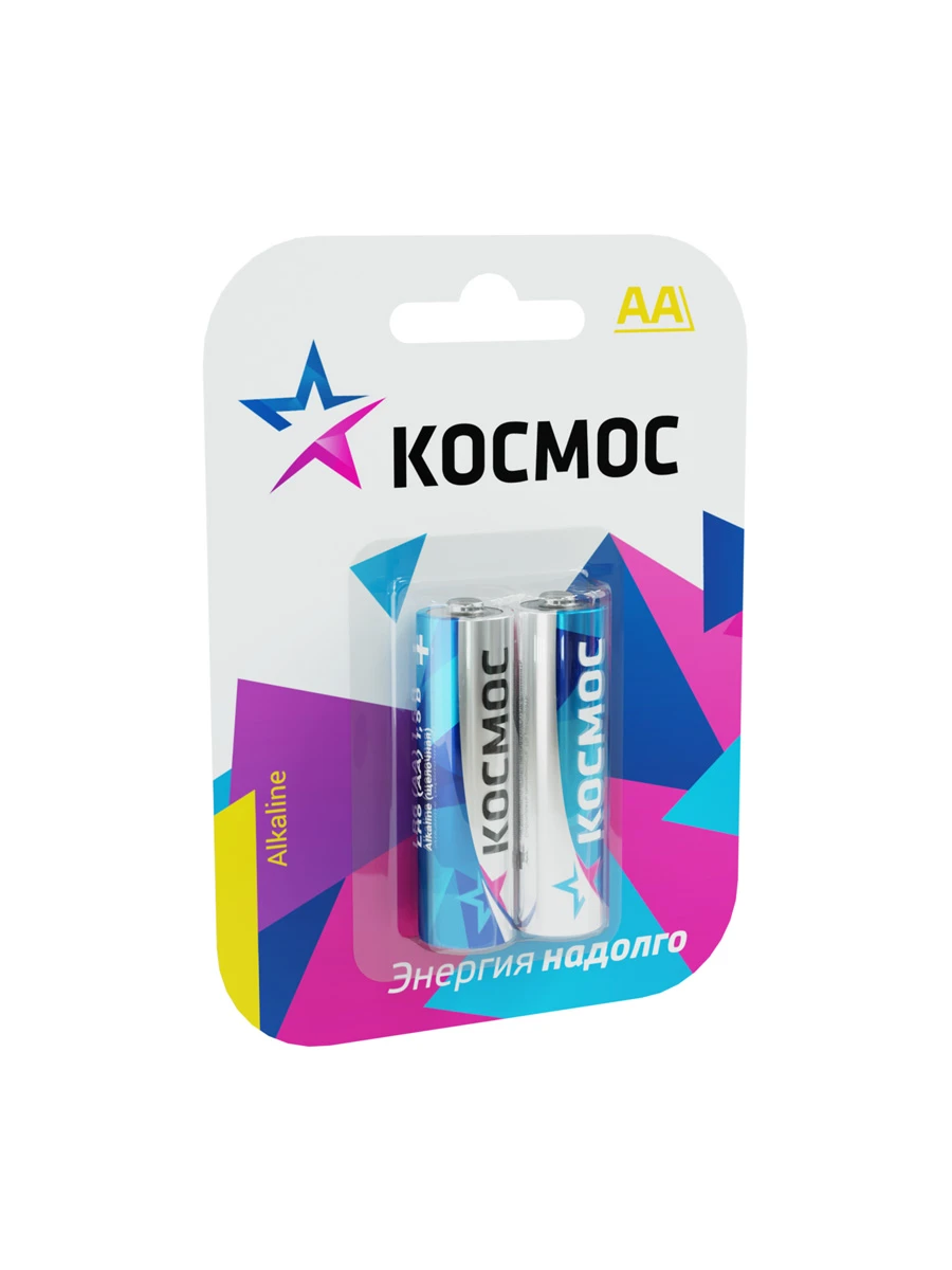 Элемент питания  LR6 (AA) 1.5V Alkaline 2BL Космос KOCLR62BL