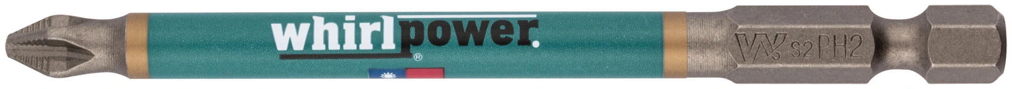 Биты 10 шт WP, сталь S2, с насечкой, Профи РН 2 х 90 мм WhirlPower 57580