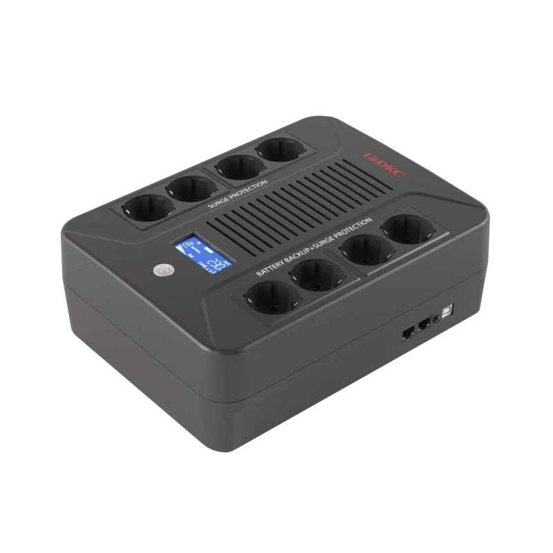 Источник бесперебойного питания line-interactive, Info PDU, 1000 ВА/600 Вт, 1/1,8xSchuko,  LCD, 1x9Aч DKC INFOPDU1000LCD INFOPDU1000LCD