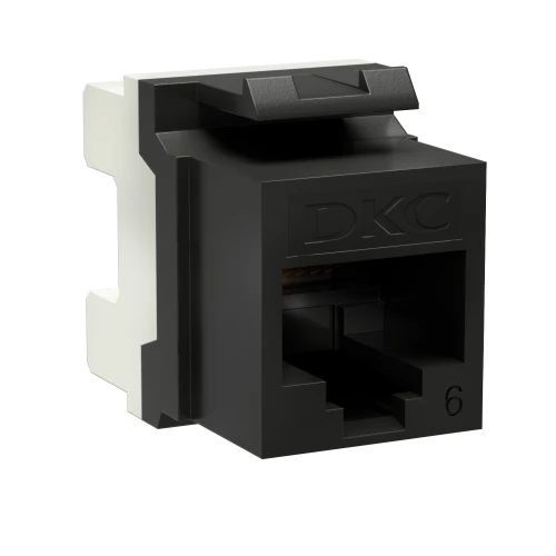 Модуль Keystone RJ45 CAT6 неэкр180 градусов черный DKC RNK6U180BK