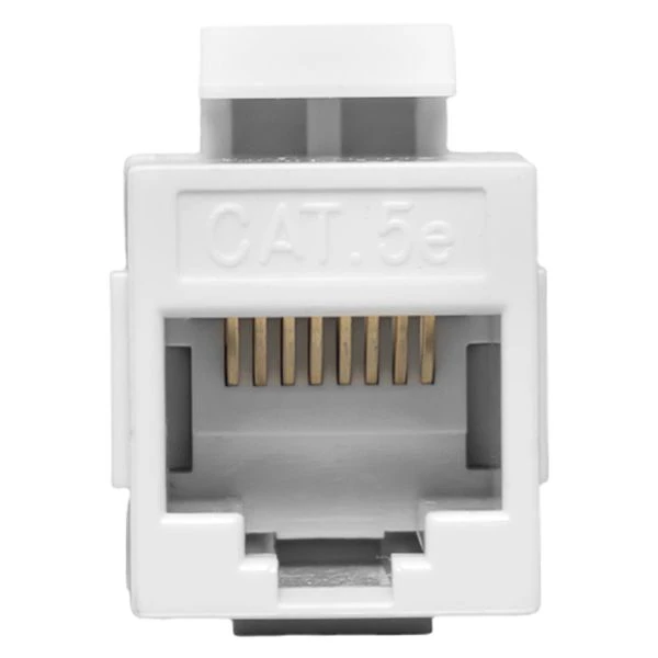Адаптер проходной TERACOM Cat.5E неэкранированный RJ45-RJ45 тип Keystone белый EKF TRC-INLC-KSTN-5EUTP-WH