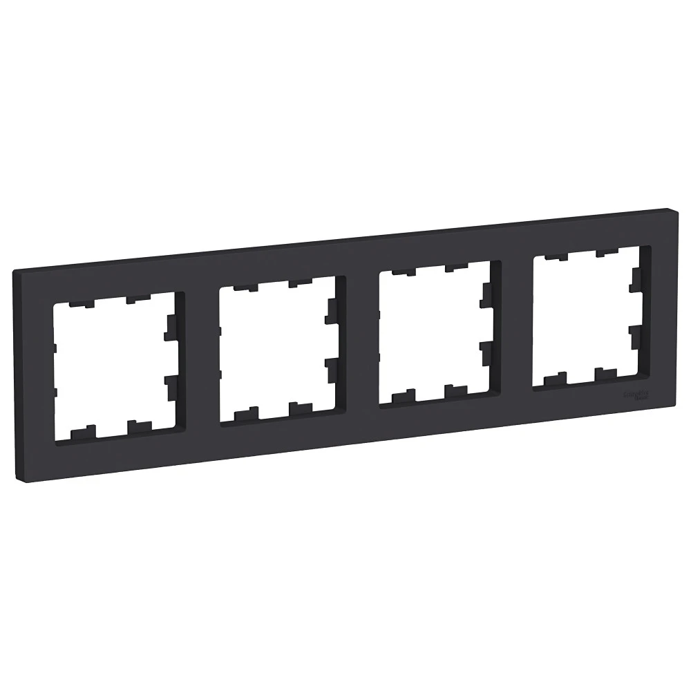 Рамка четырехпостовая ATLASDESIGN универсальная карбон Systeme Electric ATN001004