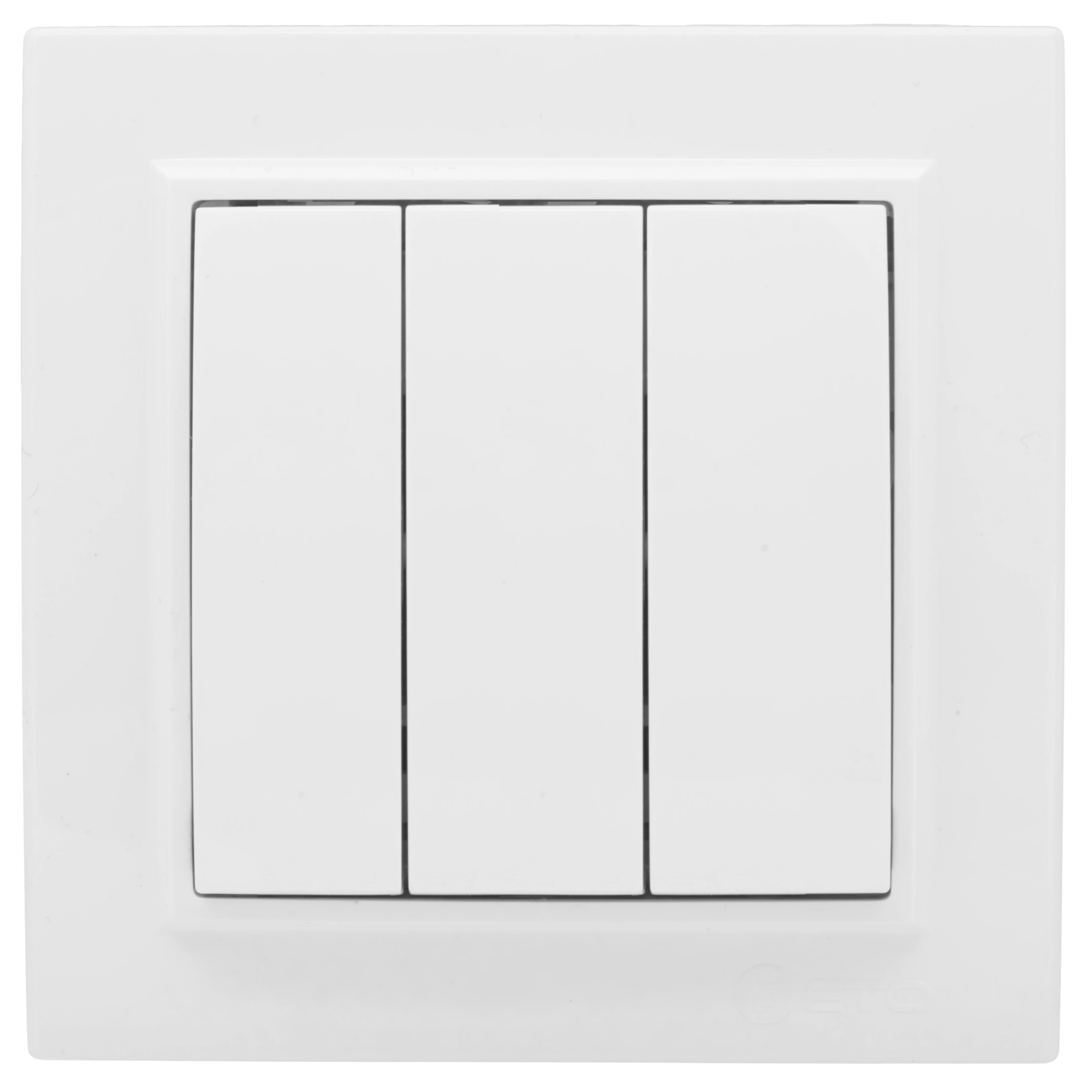 Выключатель Минск 3-клавишный СП 10А белый Basic EKF ERV10-024-10