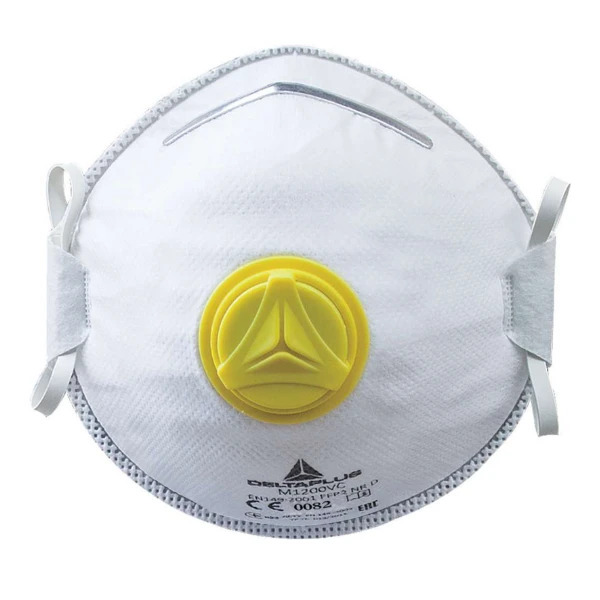 Респираторная маска FFP2 с клапаном выдоха (упаковка 10 шт.) Delta Plus M1200VC