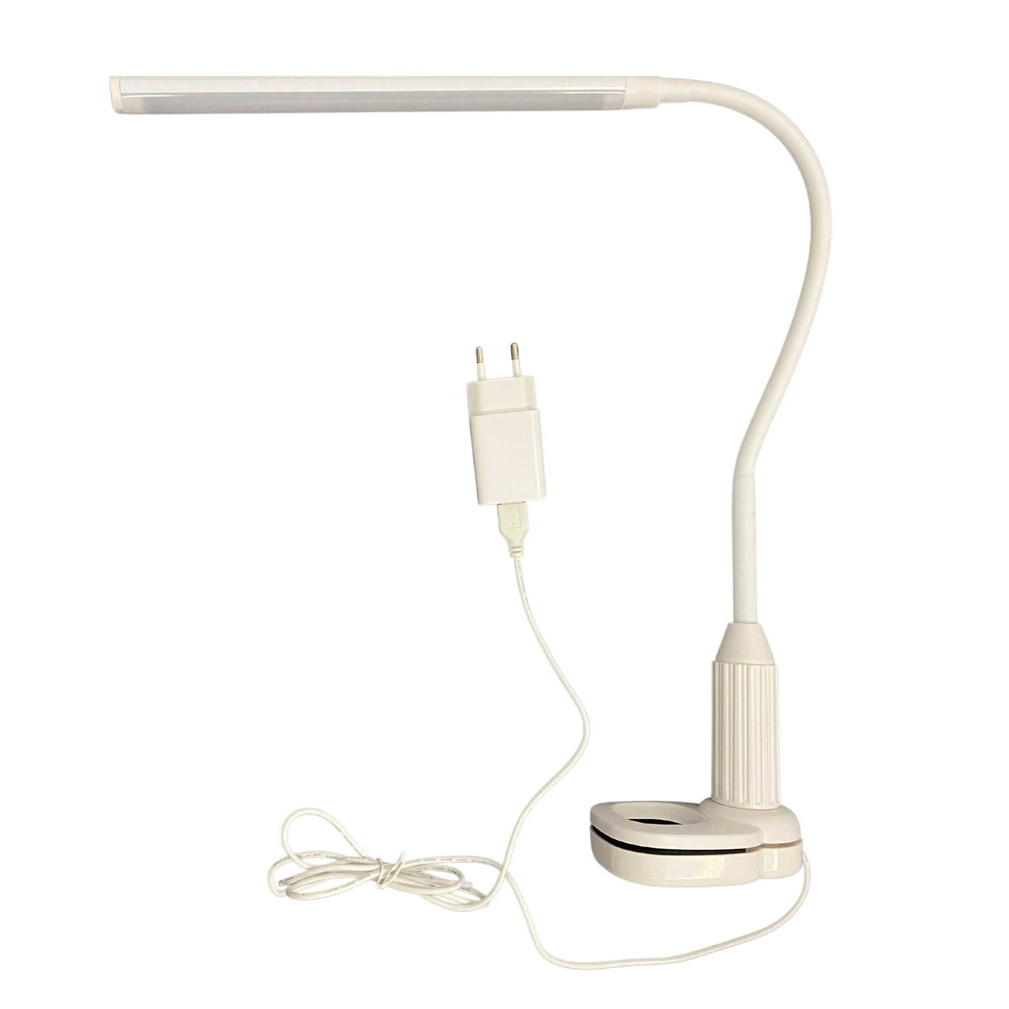СветильникTLD-572 White/LED/500Lm/4500K/Dimmer настольный светодиодный на струбцине, 7W. Сенсорный выключатель. Диммер. Белый. ТМ Светильник настольный светодиодный на струбцине, 7W. Сенсорный выключатель. Диммер. Белый. ТМ Uniel UL-00008663