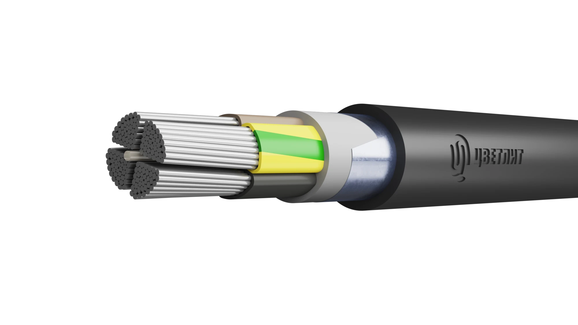 Кабель силовой АПвБШп 4х240мс(N)-1 ТРТС Цветлит КЗ 00-00145387