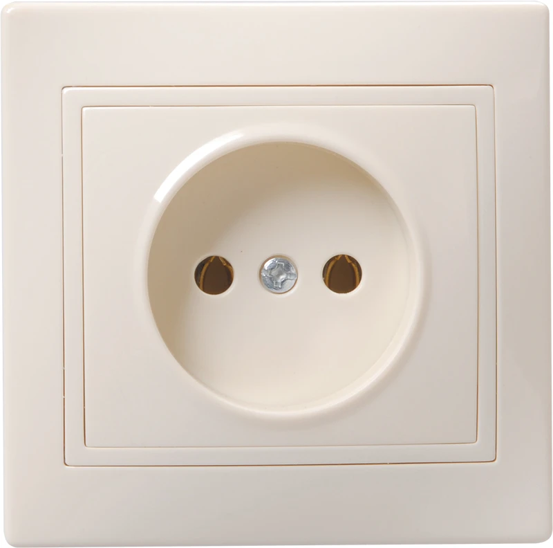 КВАРТА Розетка без заземления без шторок бежевая в сборе IEK ERK13-K33-10-DM