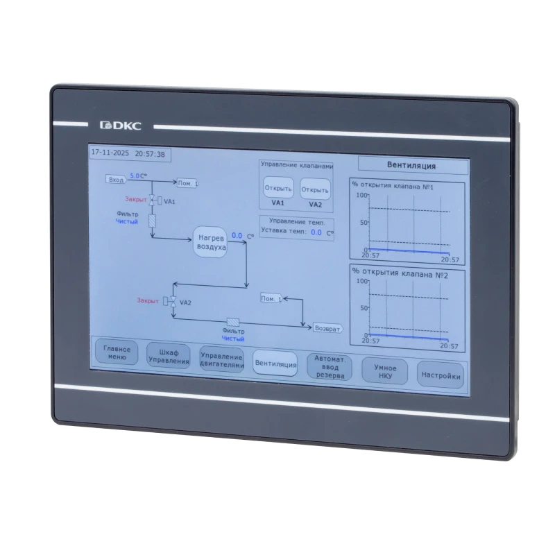 Панель операторская промышленная, диагональ 10.1, дисплей TFT 16,77М цветов, разрешение 1024x600 px, порты: 2 COM, 1 Micro USB, 1 USB, 1 Ethernet DKC H1000-T100E