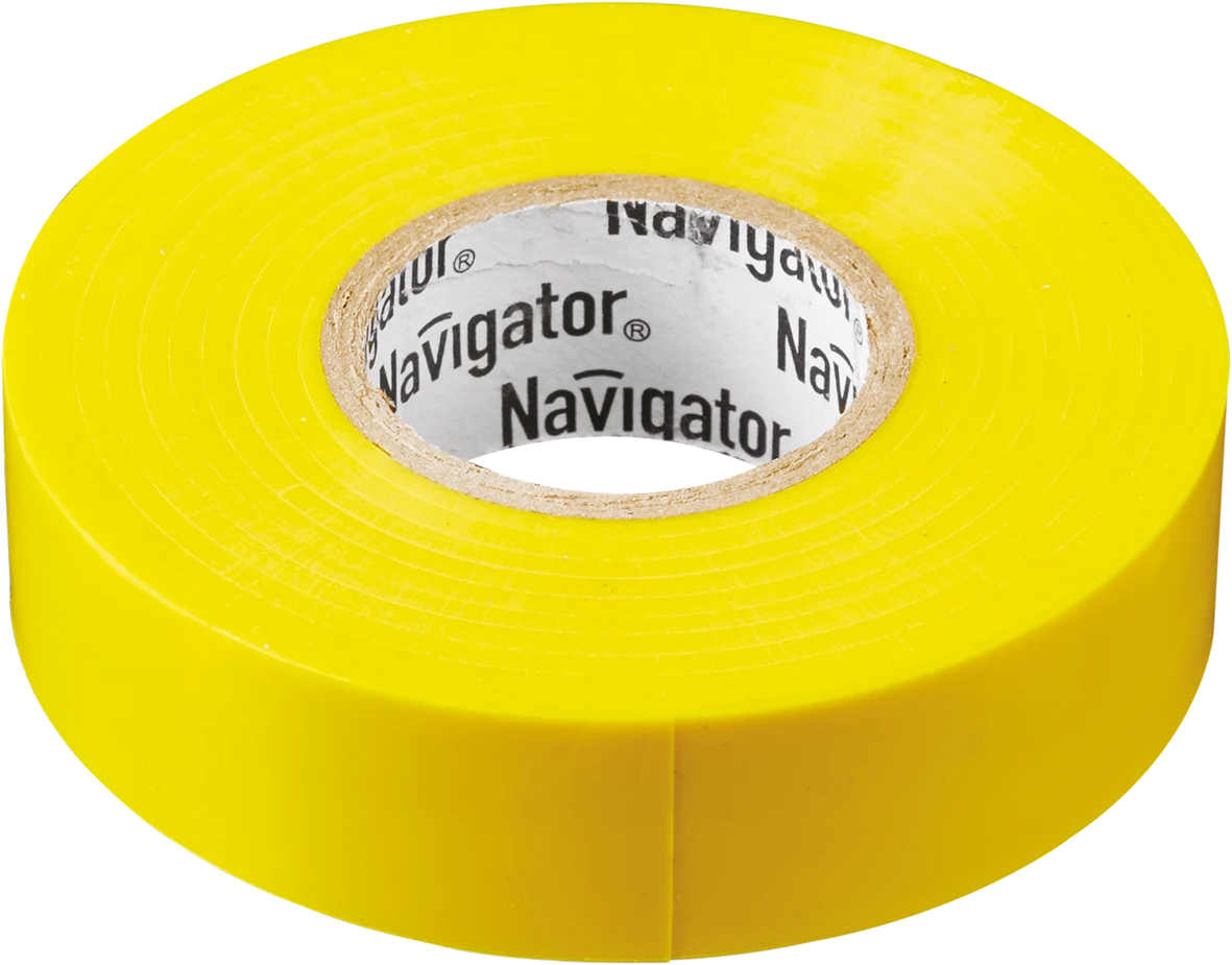 Изолента ПВХ желтая 15мм 20м Navigator Group 71105 17352