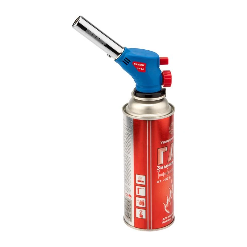 Газовая горелка-насадка GT-34 360° с пьезоподжигом, REXANT 12-0034