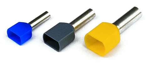 Наконечник-гильза двойная 13мм с изолированным фланцем 2.50кв.мм синий (НШВИ2) DKC 2ART5062BLL 2ART5062BLL