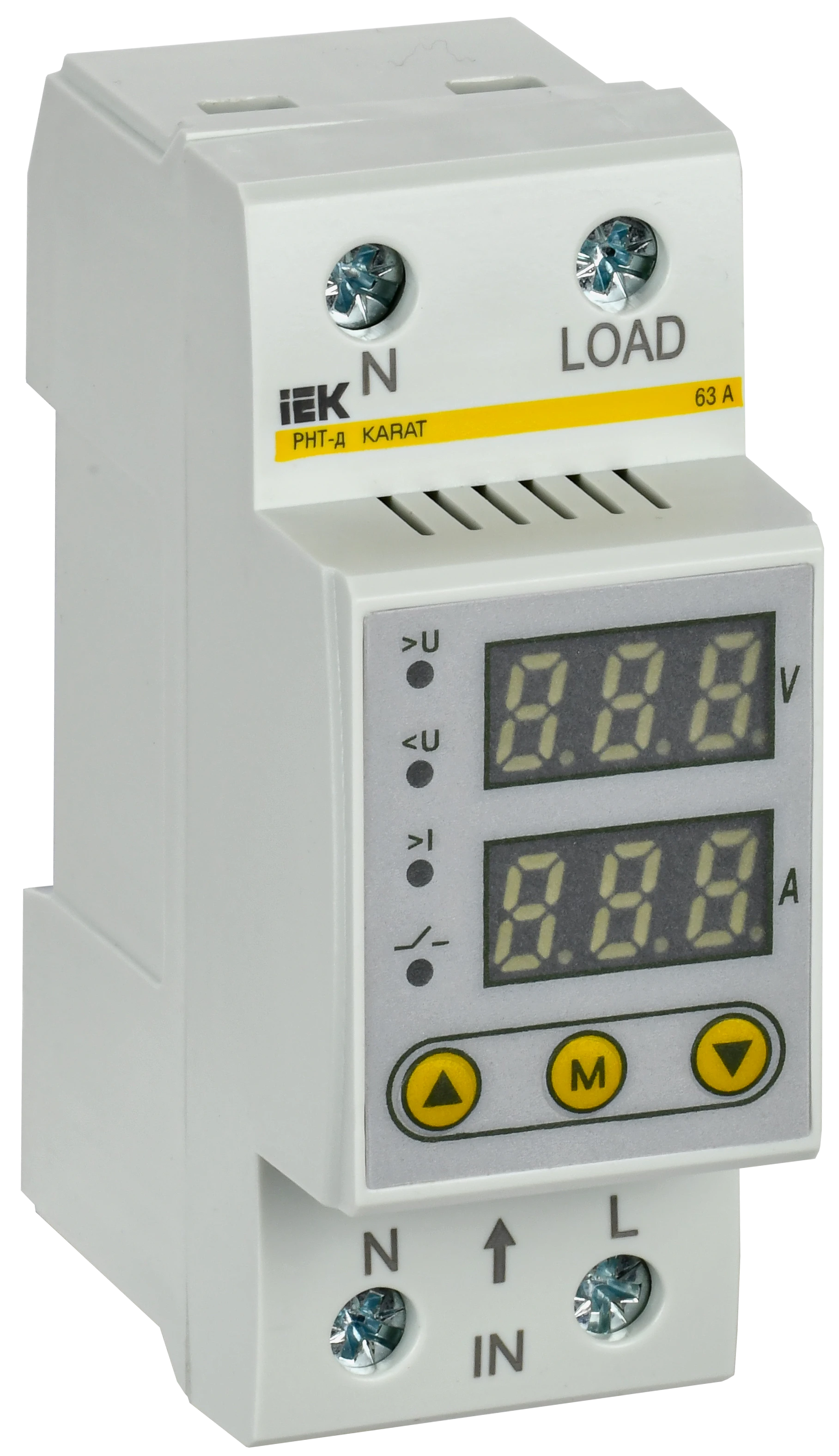 Реле напряжения и тока РНТ-д 1-ф. 36мм 63А IEK IVC21-1-63