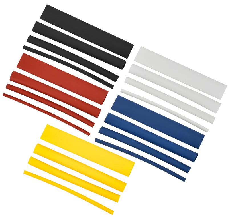 Набор трубок термоусадочных ТТУ 2/1 4/2 6/3 8/4 желтый/синий/красный/черный/белый 20х8см IEK UDRS-D2-D8-10-2 IEK UDRS-D2-D8-10-2