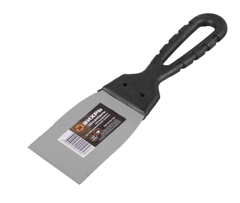 Шпатель нержавеющая cталь пластиковая рукоятка 60мм Вихрь 73/3/2/16