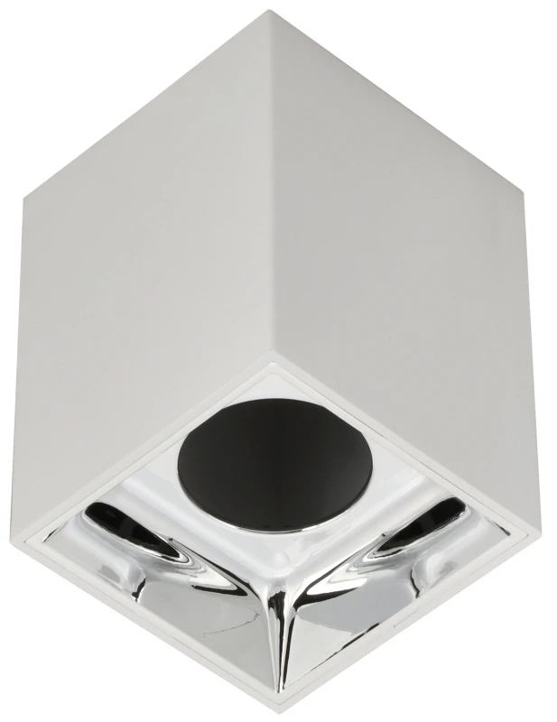 LIGHTING Светильник 4112 накладной потолочный под лампу GU10 белый/хром пластик IEK LT-UPB0-4112-GU10-1-K23 LT-UPB0-4112-GU10-1-K23