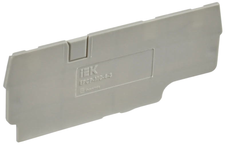 Заглушка для CP-MC 3 вывода 4мм2 серая IEK YCT22-00-3-K03-004-ZGL