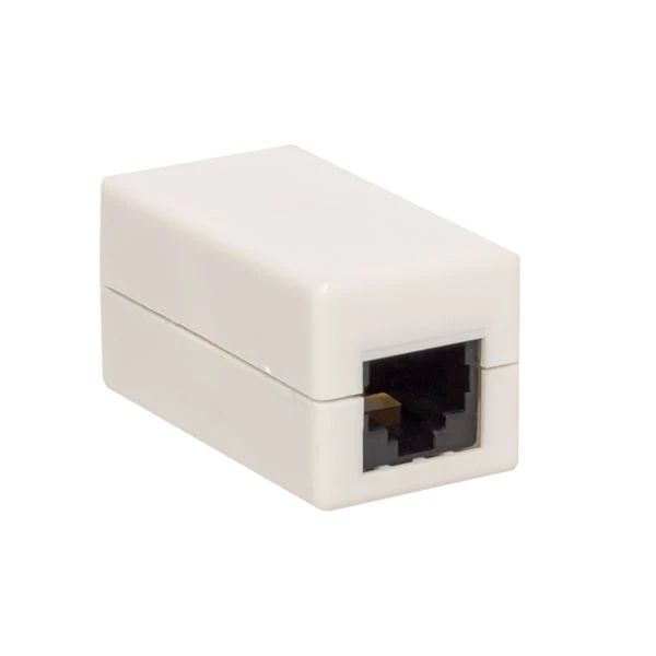 Адаптер проходной TERACOM Cat.5E неэкранированный RJ45-RJ45 белый EKF TRC-INLC-2RJ45-5EUTP-WH