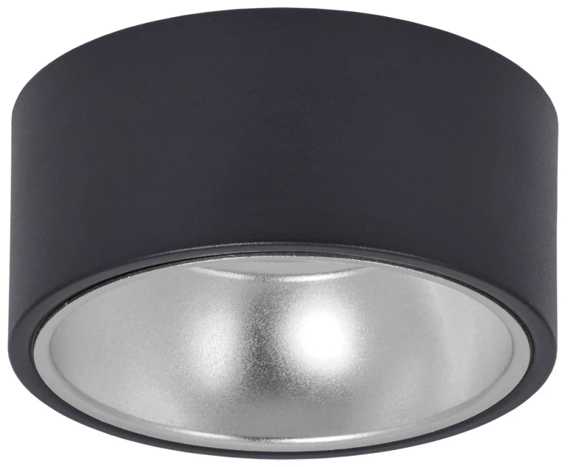 LIGHTING Светильник 4017 накладной потолочный под лампу GX53 черный/хром IEK LT-UPB0-4017-GX53-1-K56