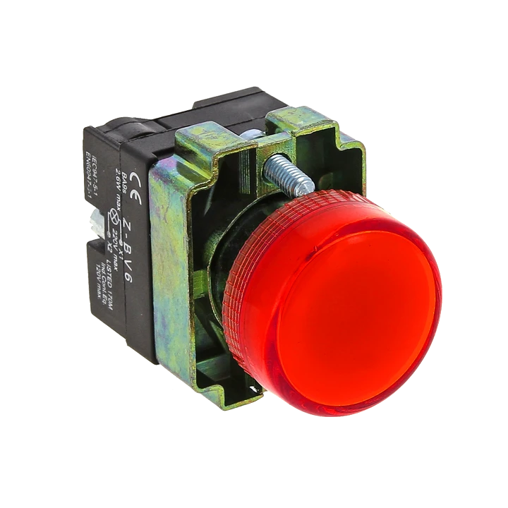 Лампа сигнальная BV64 красная с подсветкой EKF xb2-bv64