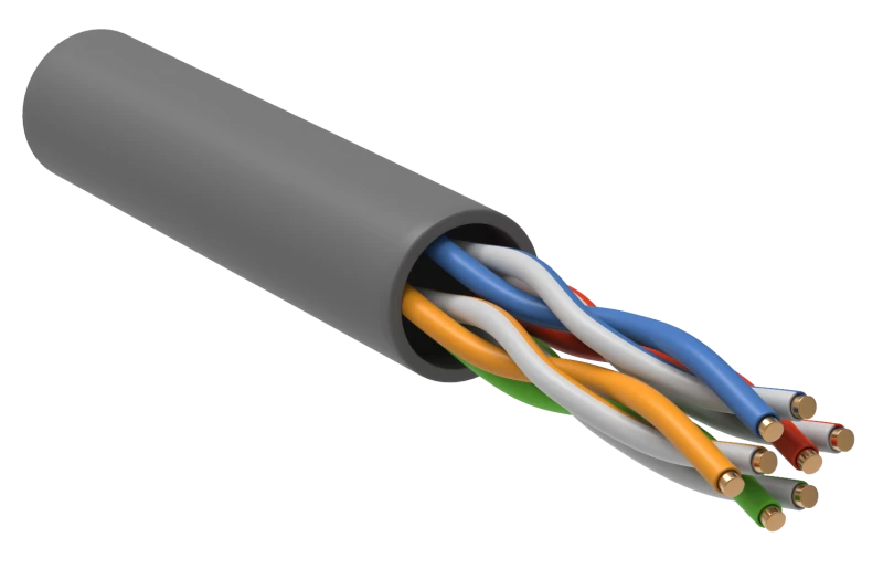 Витая пара U/UTP 5E 24AWG 4PR PVC 1м серый РФ/Т   GENERICA Generica BC1-C5E04-111-305-T-R-G