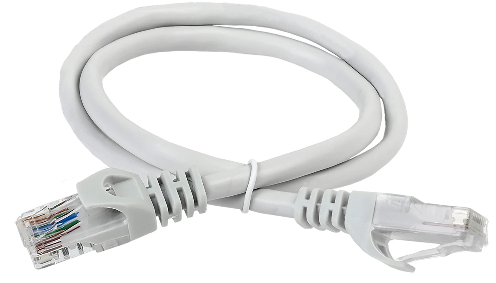 Патч-корд (коммутационный шнур) ITK категория 5Е UTP 1м серый PC01-C5EU-1M