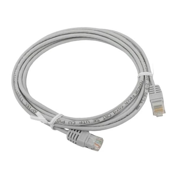 Патч-корд TERACOM Cat.5E (1Гбит/с) неэкранированный UTP оболочка PVC серый (3м) EKF TRC-5EUTP-PVC-3M-GY