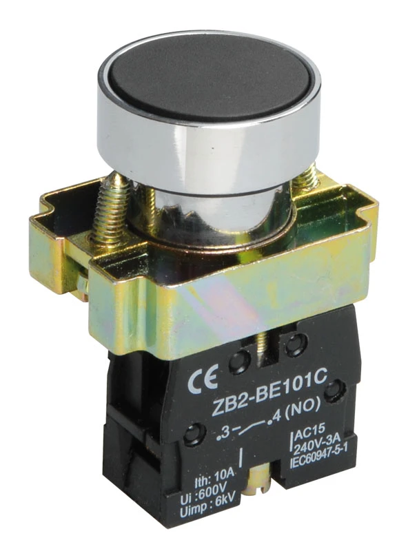 Кнопка управления черная LAY5-BA21 1НО без подсветки 240В IEK BBT60-BA-K02