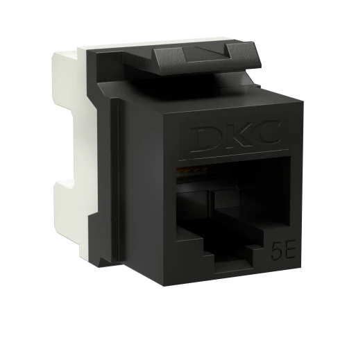 Модуль Keystone RJ45 CAT5E неэкр180 градусов черный DKC RNK5EU180BK