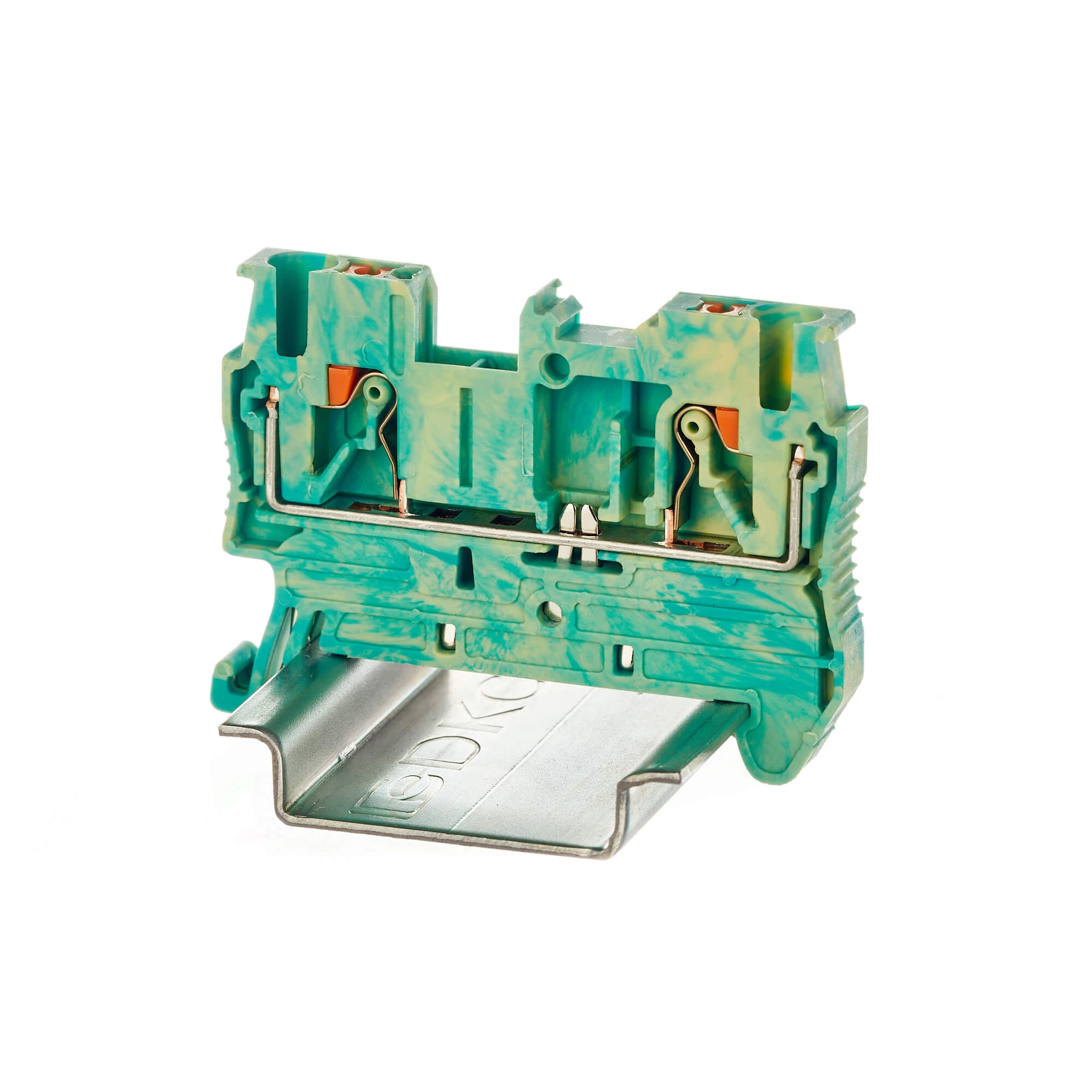 Клемма заземления , зажим push-in, 2 точки подключения, 2.5 кв.мм DKC VPR-2.5-PE-YG