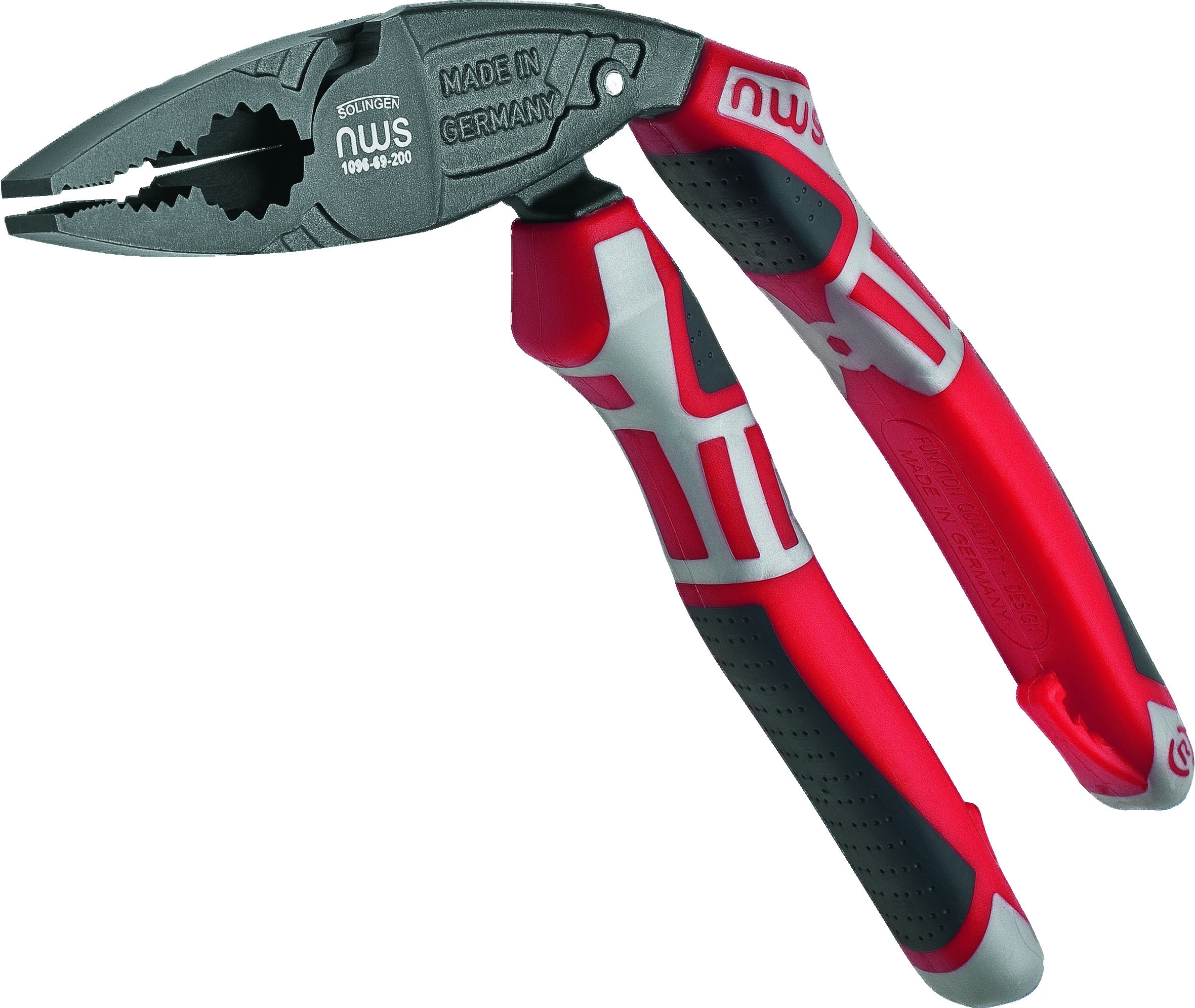 Пассатижи изогнутые ErgoCombi 200 мм, покрытие TitanFinish, рукоятки SoftGripp 3K NWS 1096-69-200