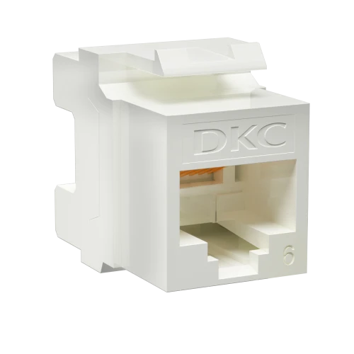 Модуль Keystone RJ45 CAT6 неэкр180 градусов белый DKC RNK6U180WH