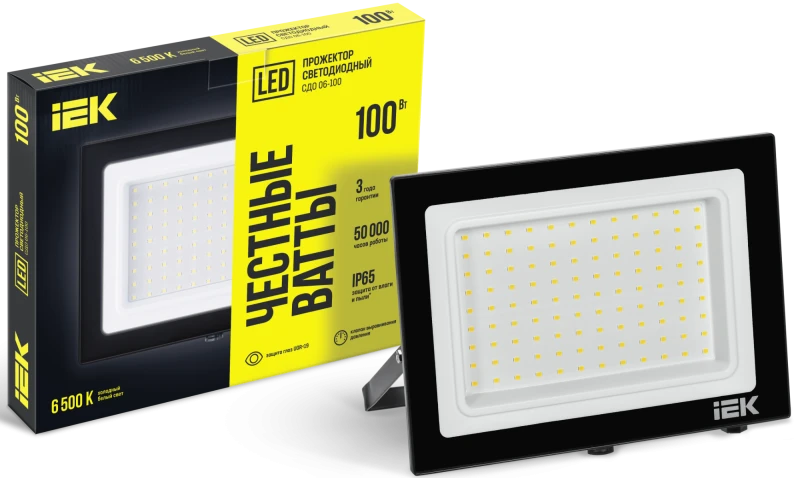 Прожектор светодиодный ДО-100w 6500K 8000Лм IP65 IEK LPDO601-100-65-K02