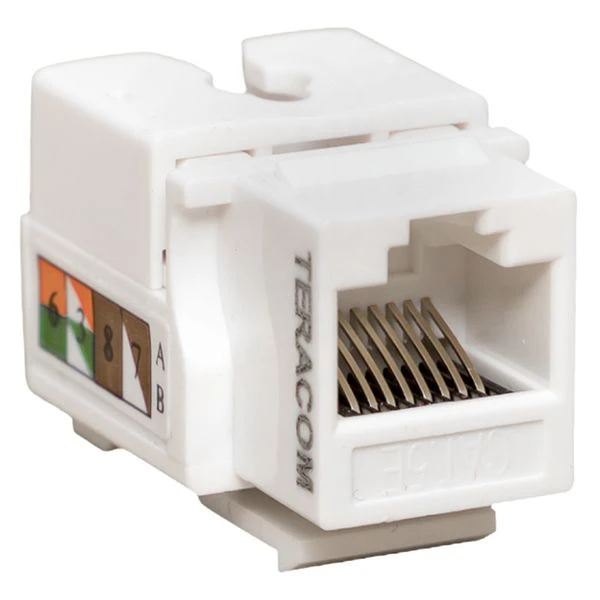Модуль Keystone TERACOM PRO Cat.5E RJ-45 неэкранированный 110 IDC 90 градусов белый EKF TRP-KSTN-90D-5EUTP-WH