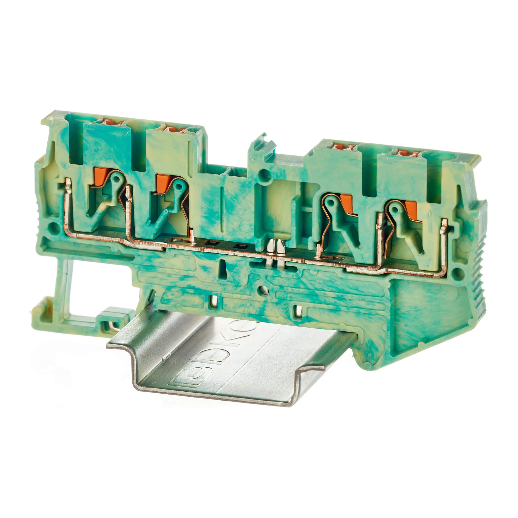 Клемма заземления , зажим push-in, 4 точки подключения, 2.5 кв.мм DKC VPR-2.5-QUATTRO-PE