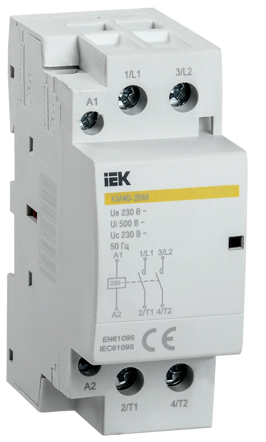 Контактор модульный КМ40-20М AC IEK (MKK11-40-20)