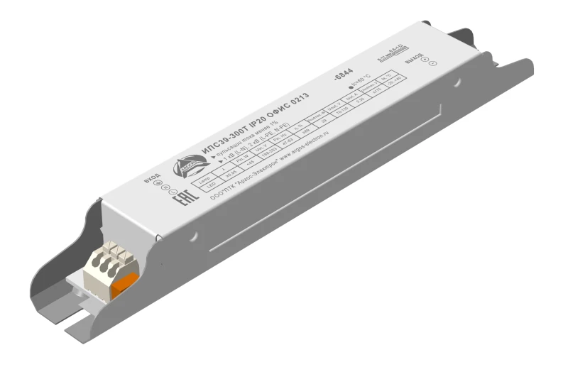 Драйвер светодиодный ИПС39-300Т IP20 ЭКО 0210 (ИПС39-300Т IP20 ЭКО 0210) Аргос-Электрон 3913627