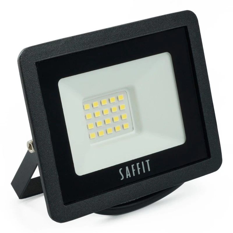 Прожектор светодиодный ДО-20w 4000К 1800Лм IP65 черный SAFFIT 55075