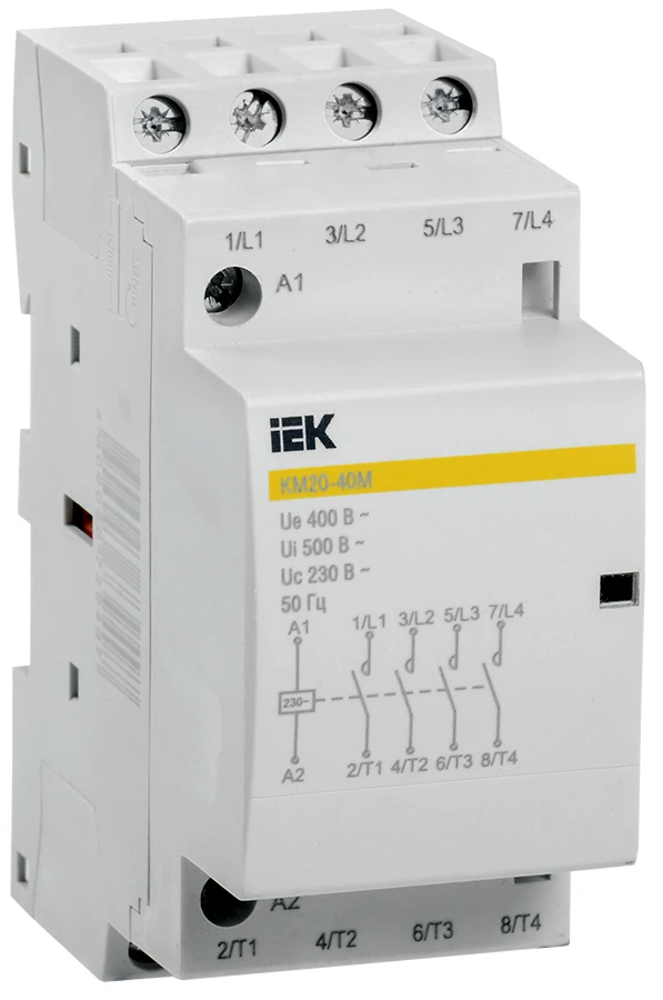 Контактор модульный КМ20-40М AC IEK (MKK11-20-40)