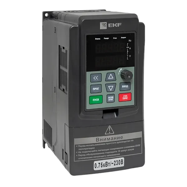 Преобразователь частоты 0.75/1.5кВт 1х230В VECTOR-100 EKF VT100-0R7-1B