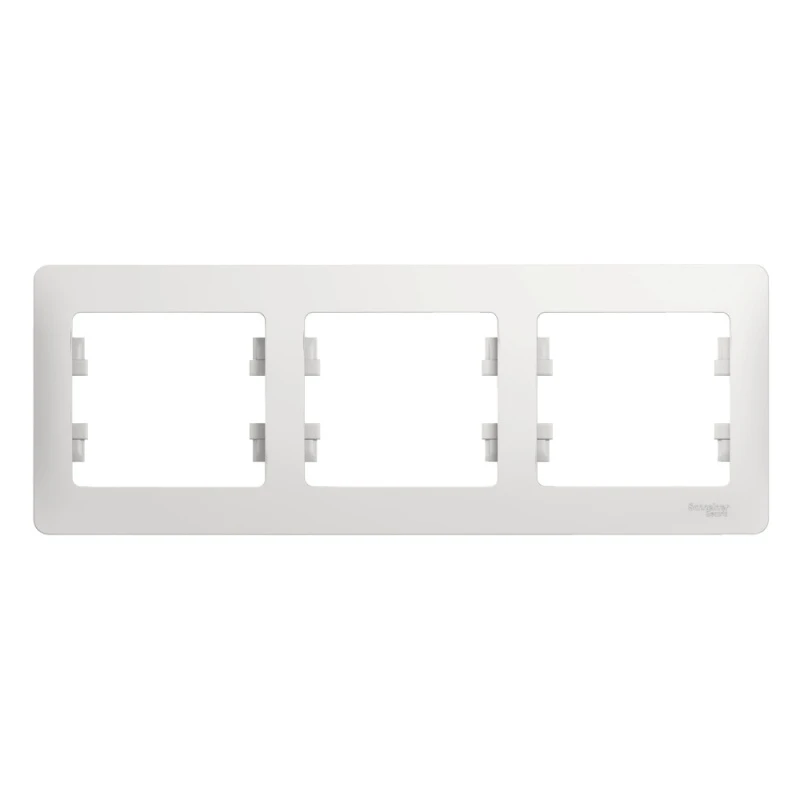 GLOSSA Рамка горизонтальная 3 поста белая Systeme Electric GSL000103