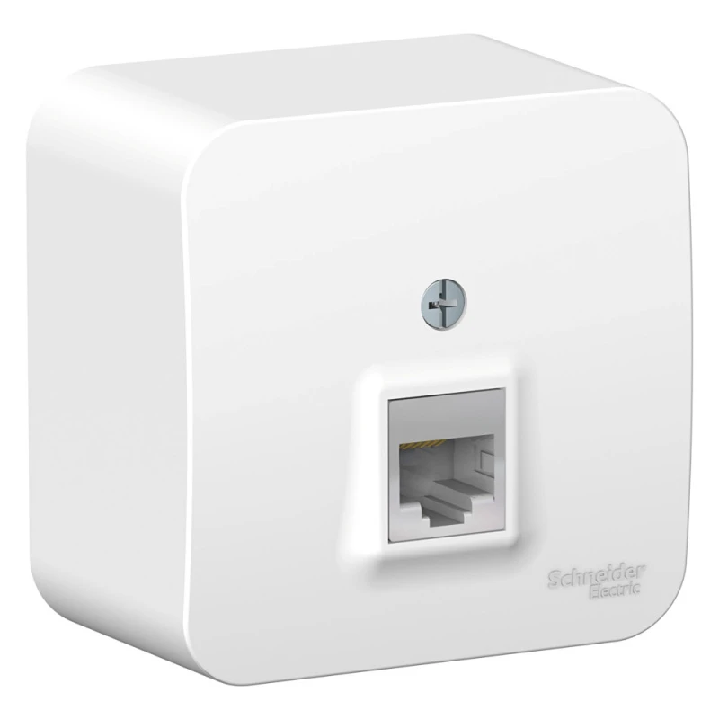 Розетка BLANCA наружная компьютерная RJ45, кат.5e, с изолирующей пластиной, белый Systeme Electric BLNIA045001 Systeme Electric BLNIA045001