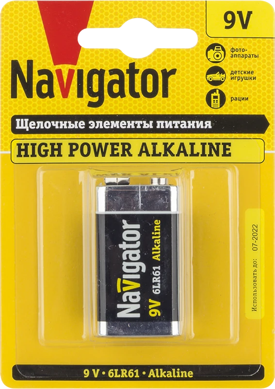 Элемент питания NBT-NE-6LR61-BP1 крона Navigator Group 94756 17005