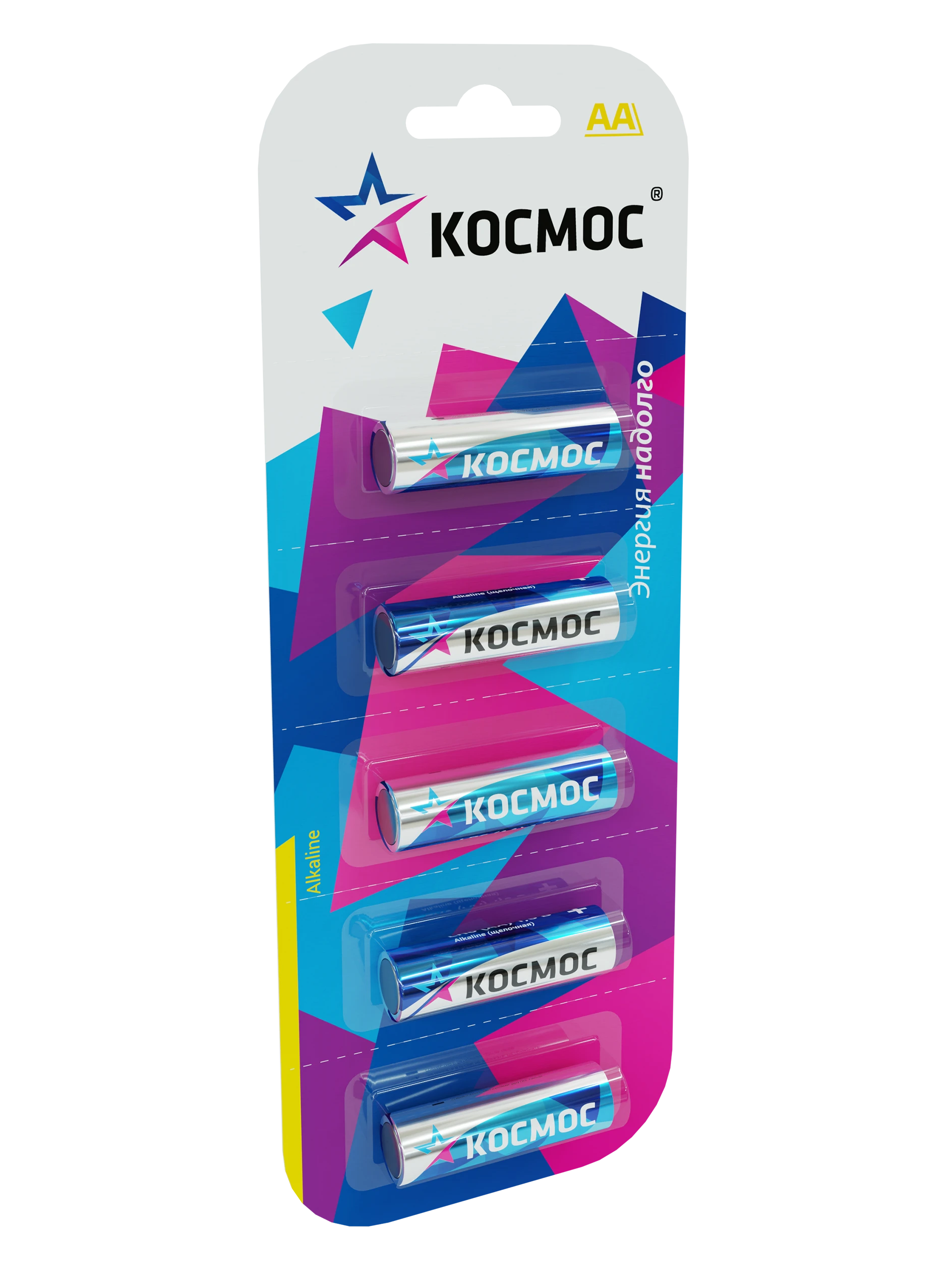 Элемент питания LR6 AA, Alkaline 1.5В, 5Bl Космос KOCLR65BL