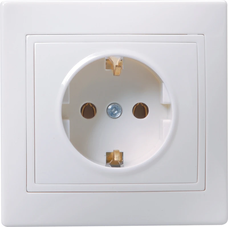 КВАРТА Розетка с заземлением без шторок белая в сборе IEK ERK14-K01-16-DM