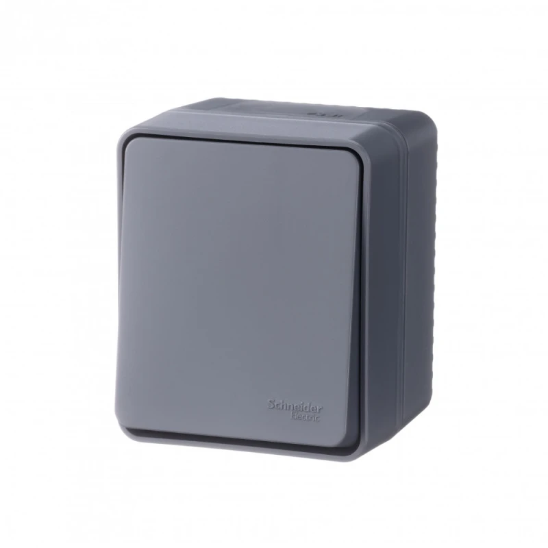 AtlasDesign Profi54 переключатель одноклавишный IP54 10 АХ, АНТРАЦИТ, Россия Systeme Electric ATN544061