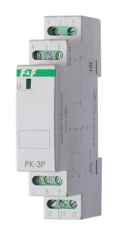 Реле электромагнитное PK-3P 220 Евроавтоматика F&F EA06.001.023