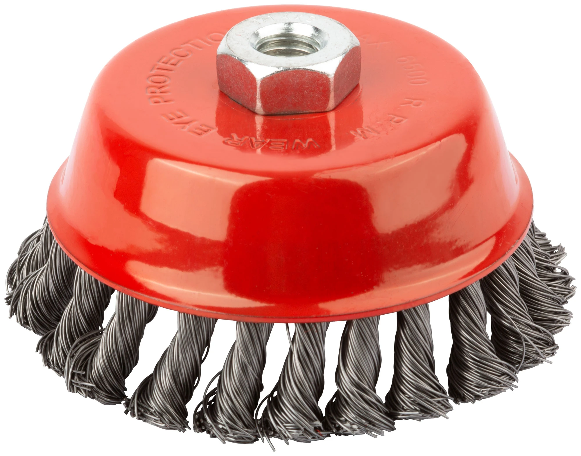 Кордщетка-чашка, гайка М14, стальная витая проволока 125 мм FIT 39469